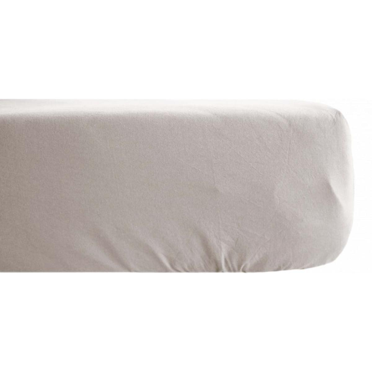 Drap housse Palace pur coton teint lavé 63 fils/cm² Vent du sud - Palace Naturel