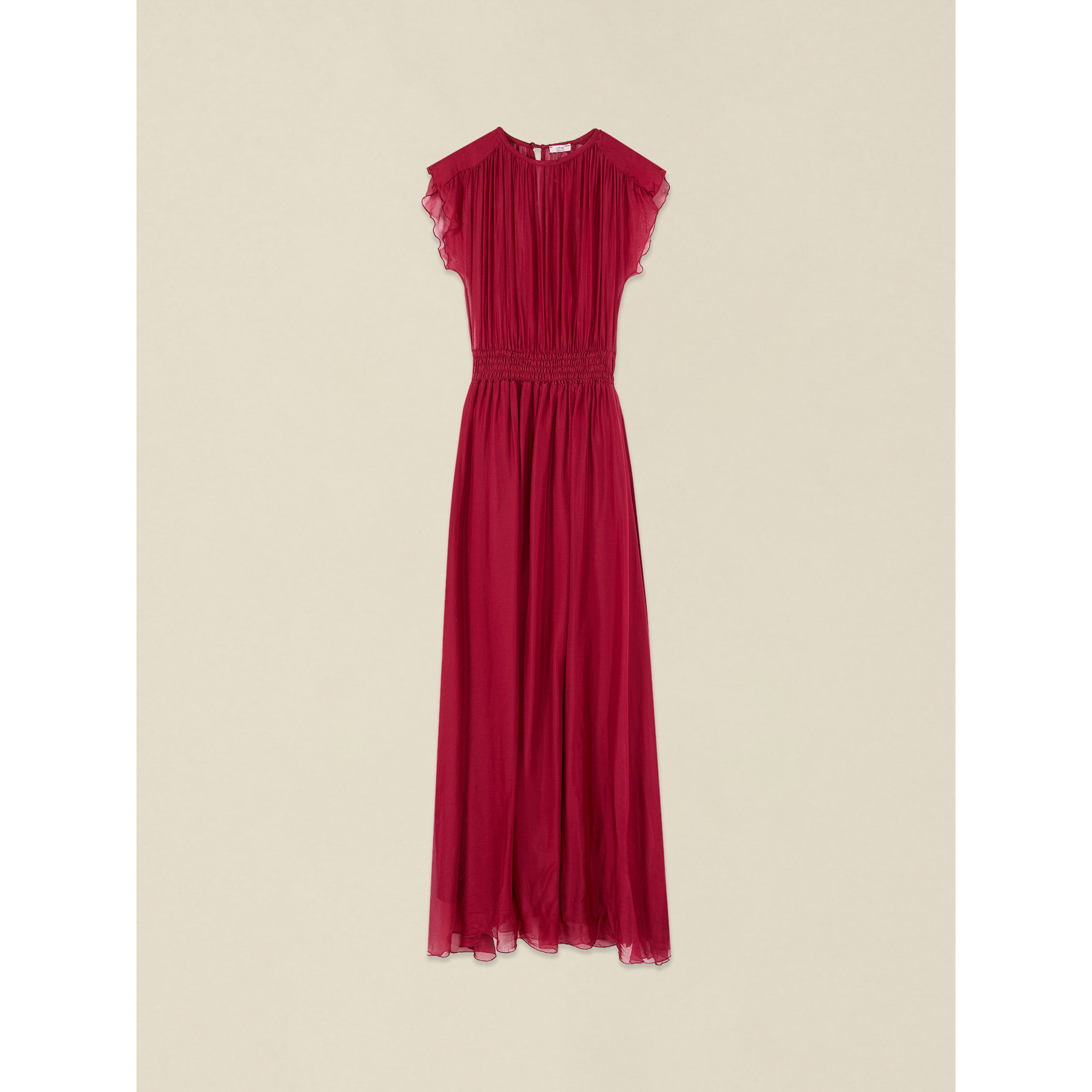 Oltre - Vestido largo en voile mezcla de seda - Rojo