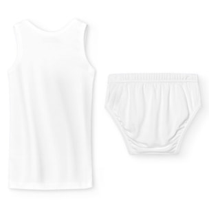 Conj. Comunion Niño Tirante Sport/Slip Desagujado Blanco Talla 10