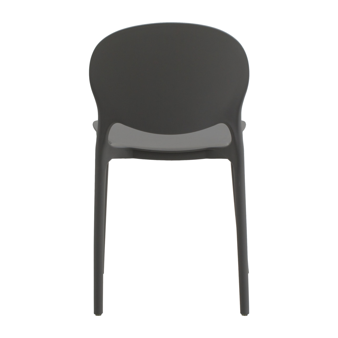 set 2 sedie impilabili in polipropilene grigio
