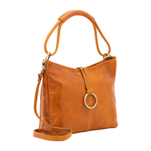 Borsa a spalla  da donna In Vera pelle Made in Italy 29x32x11 cm