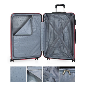 Juego De Maletas Rígidas Abs Itaca Elba Coral