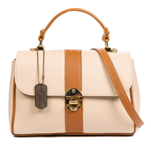 Asiago bolso de mano bandolera piel auténtica dollaro. Diseño exclusivo.