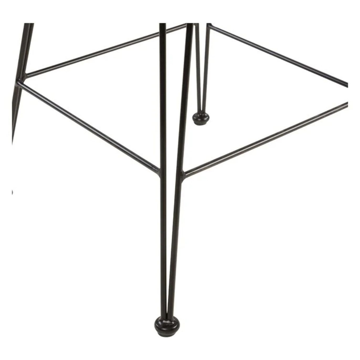 Lot de 2 chaises de bar mi-hauteur 63 cm en résine tressée noire - Jigani