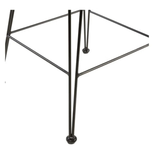 Lot de 2 chaises de bar mi-hauteur 63 cm en résine tressée noire - Jigani