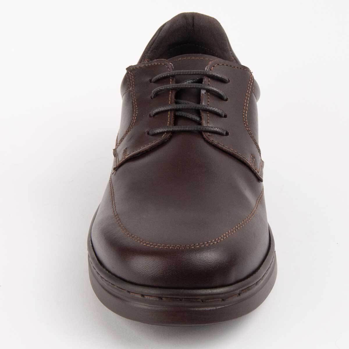 Zapato Oxford De Piel - Marron