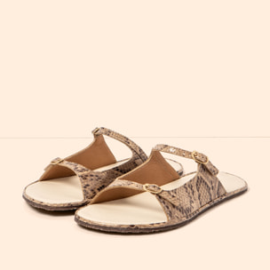 Sandalias N5684 SNAKE BEIG/ BARE SANDALS color Beig