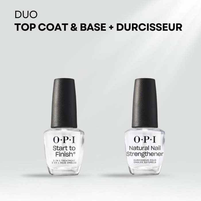 Duo Base Coat et Durcisseur - 15ml Base Coat, Top Coat