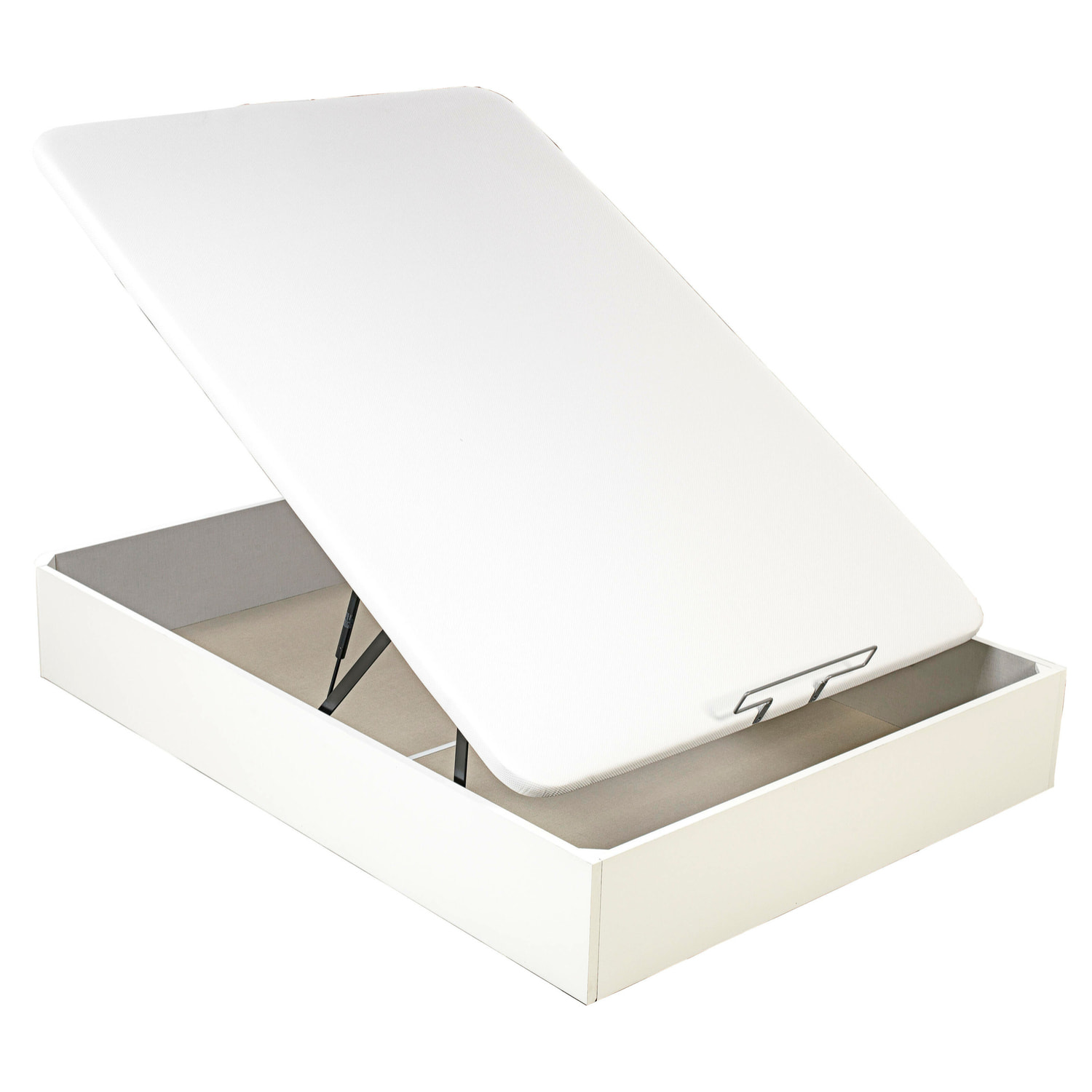 Canapé Abatible 32CM | ENVÍO, MONTAJE Y RECOGIDA ANTIGUO INCLUIDO | Madera | Blanco | Gran capacidad | Tapa 3D | WHAT THE SLEEP