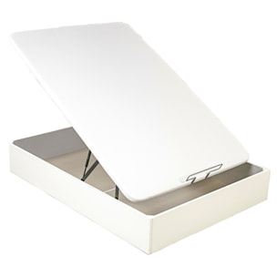 Canapé Abatible 32CM | ENVÍO, MONTAJE Y RECOGIDA ANTIGUO INCLUIDO | Madera | Blanco | Gran capacidad | Tapa 3D | WHAT THE SLEEP