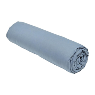 Drap housse pour lit ESSENTIAL bleu gris