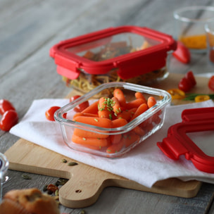 Boîte hermétique rectangle 370ml en verre CRISTAL