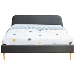 Lit adulte avec tête de lit et sommier - GABY