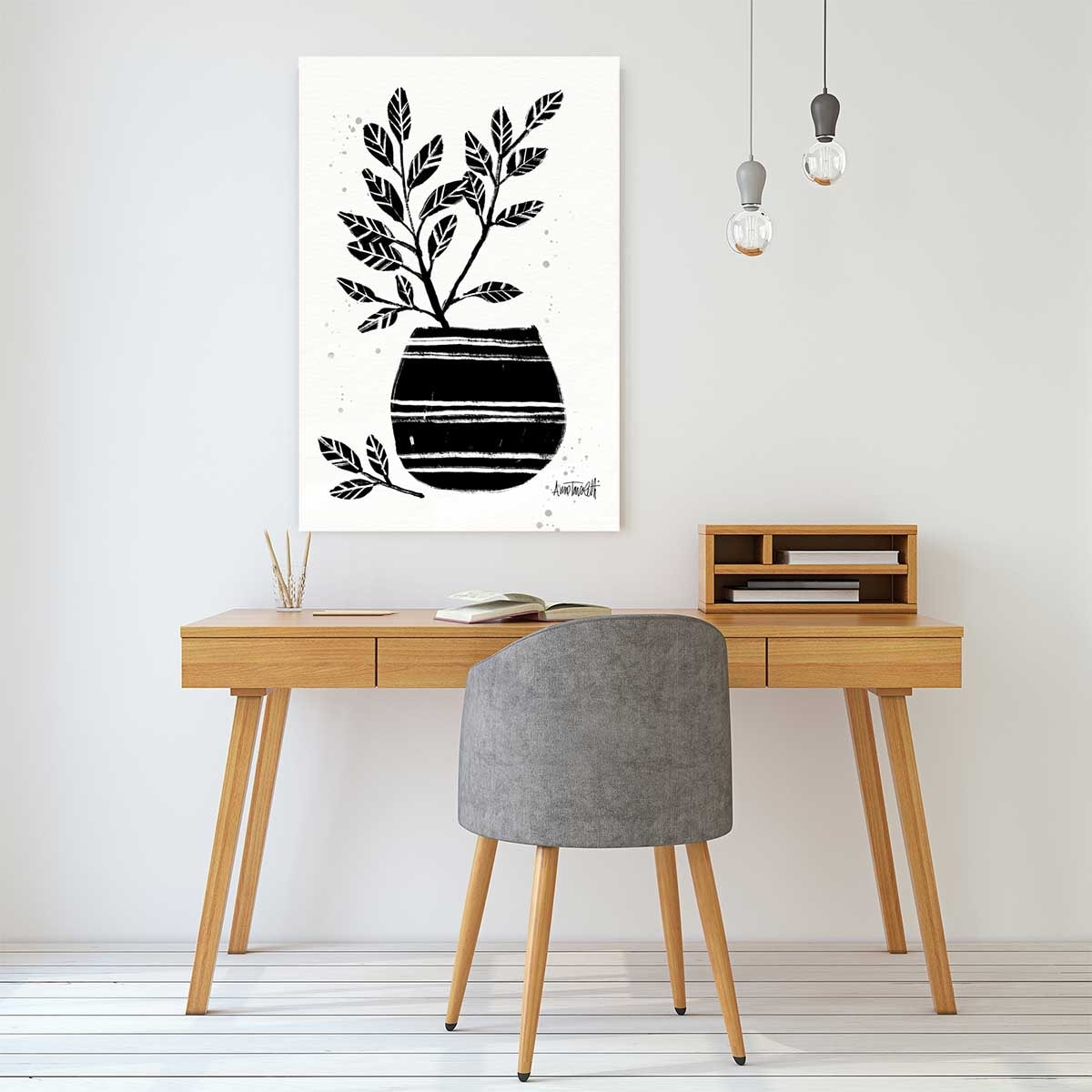 Deco murale Poterie et botanique Tableau alu Dibond