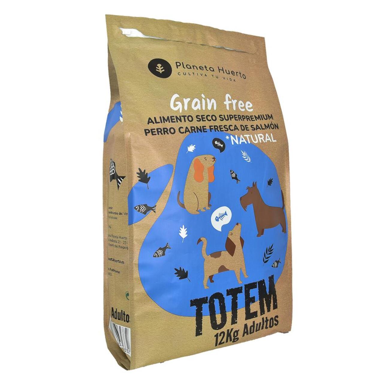 PLANETA HUERTO | Pienso Natural Grain Free Superpremium Salmón 12 kg Alimento Completo para Perros Adultos