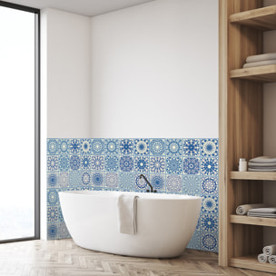 Stickers muraux - Sticker Mural Carrelage adhésif Cuisine Salle de Bain - 9 STICKERS CARREAUX DE CIMENT AZULEJOS DESIDERIO