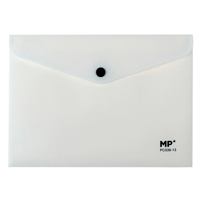 PACK 12 UNITÀ CARTELLA CON CHIUSURA A PULSANTE A5 BIANCA