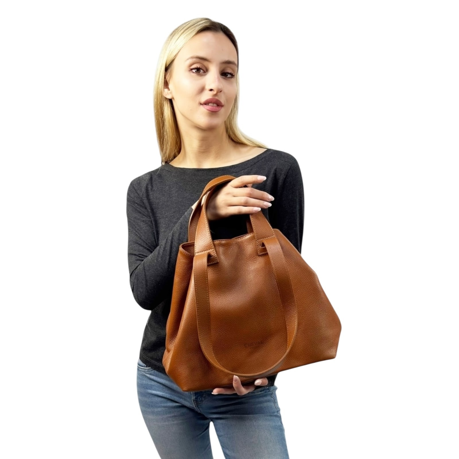 Borsa a mano Cheval Firenze Felis Cuoio