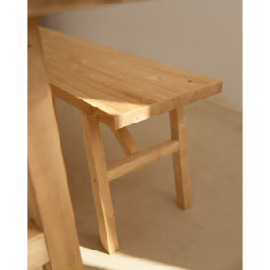 Banc en bois massif ton chêne moyen en différentes tailles