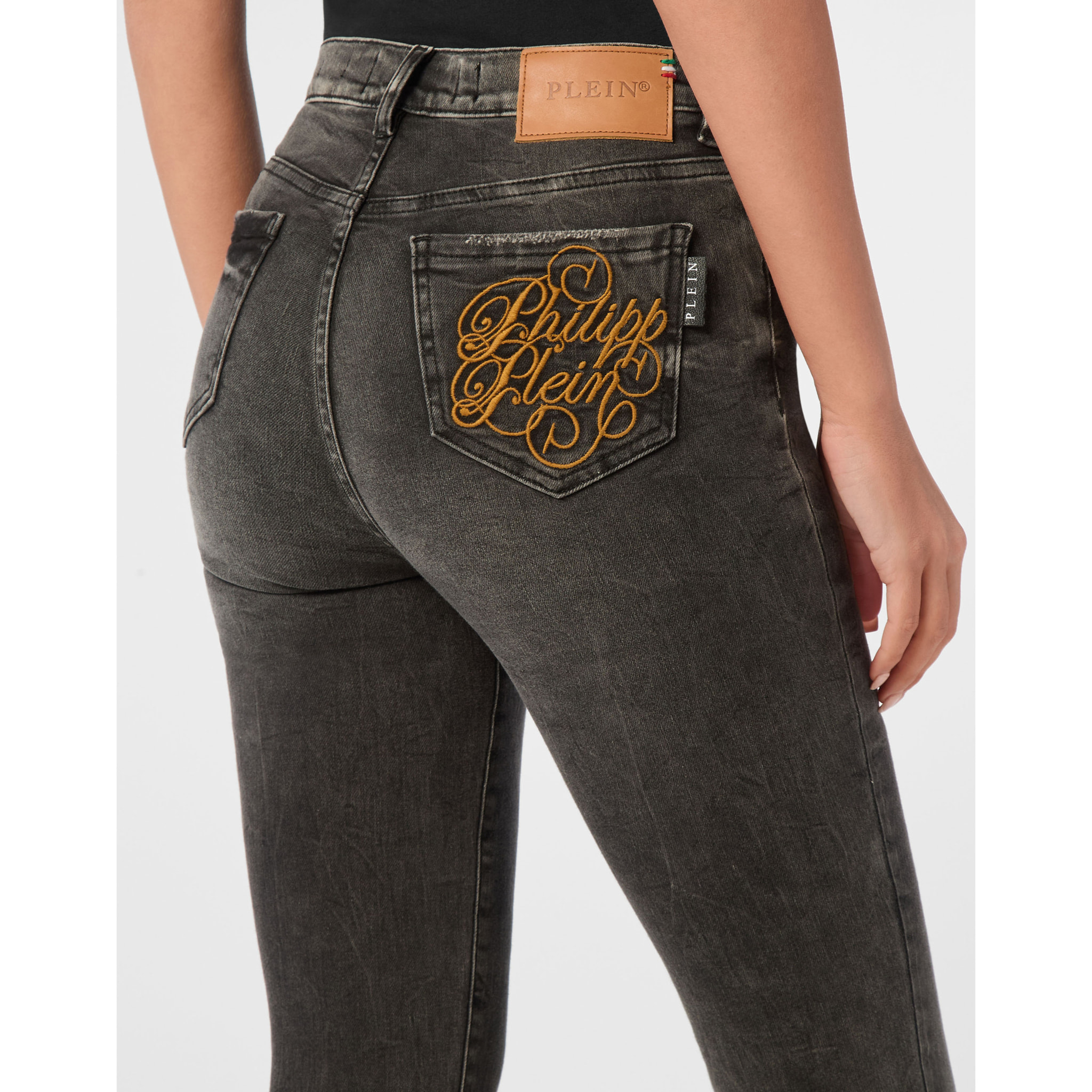 PHILIPP PLEIN Jegging de cintura alta