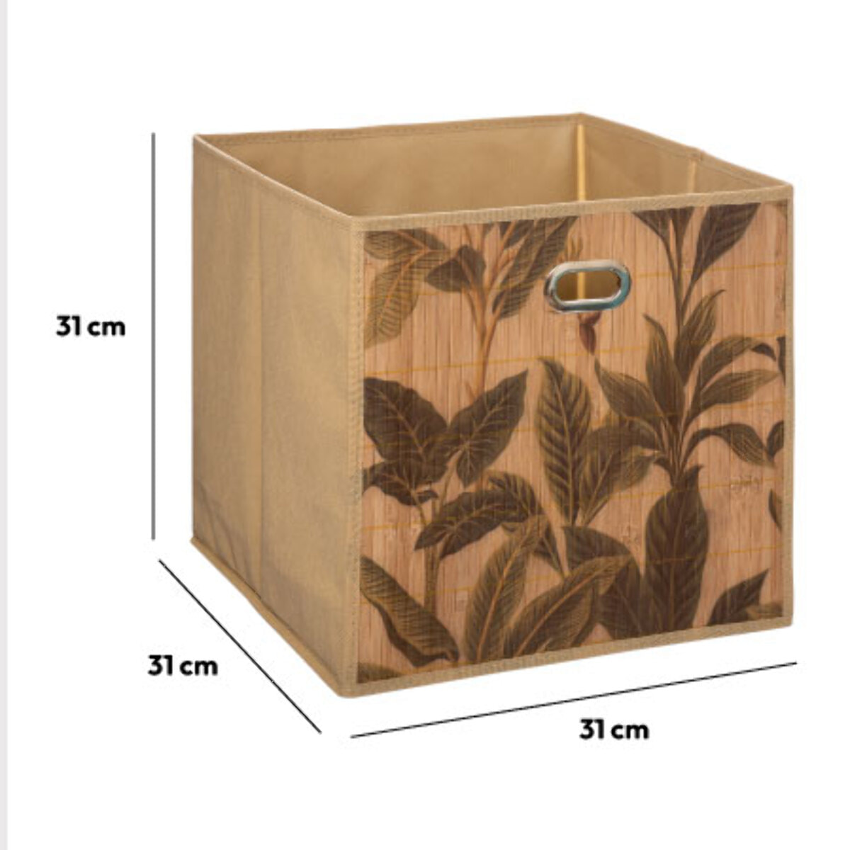 Panier 31x31cm Latte bambou motif Mix N' Modul