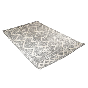 Tapis berbere avec motifs en relief gris et beige 160 x 230 cm PALEO