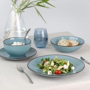 Tara Turquoise - 6 assiettes plates