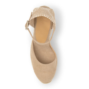 Alpargata cuña de yute 11cm doble plataforma