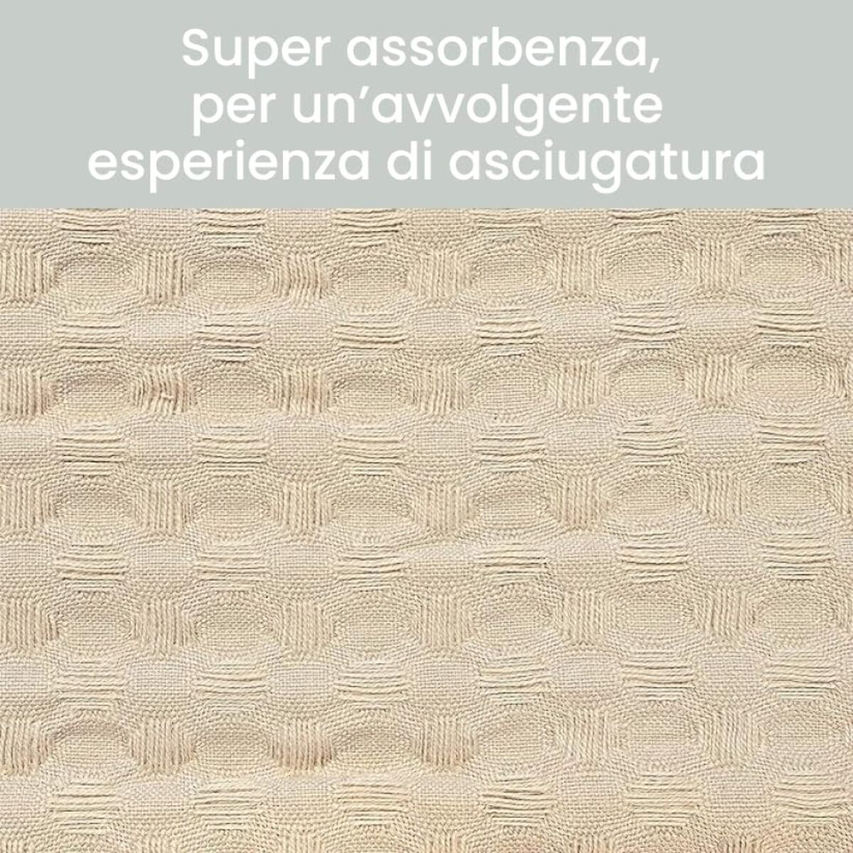 INTRECCI Telo Doccia Maxi, Asciugamano da Doccia, Telo Bagno 150 x 100 cm, in Spugna di Puro Cotone 300 gr/mq, Tinta Unita Tortora. Modello: Napone