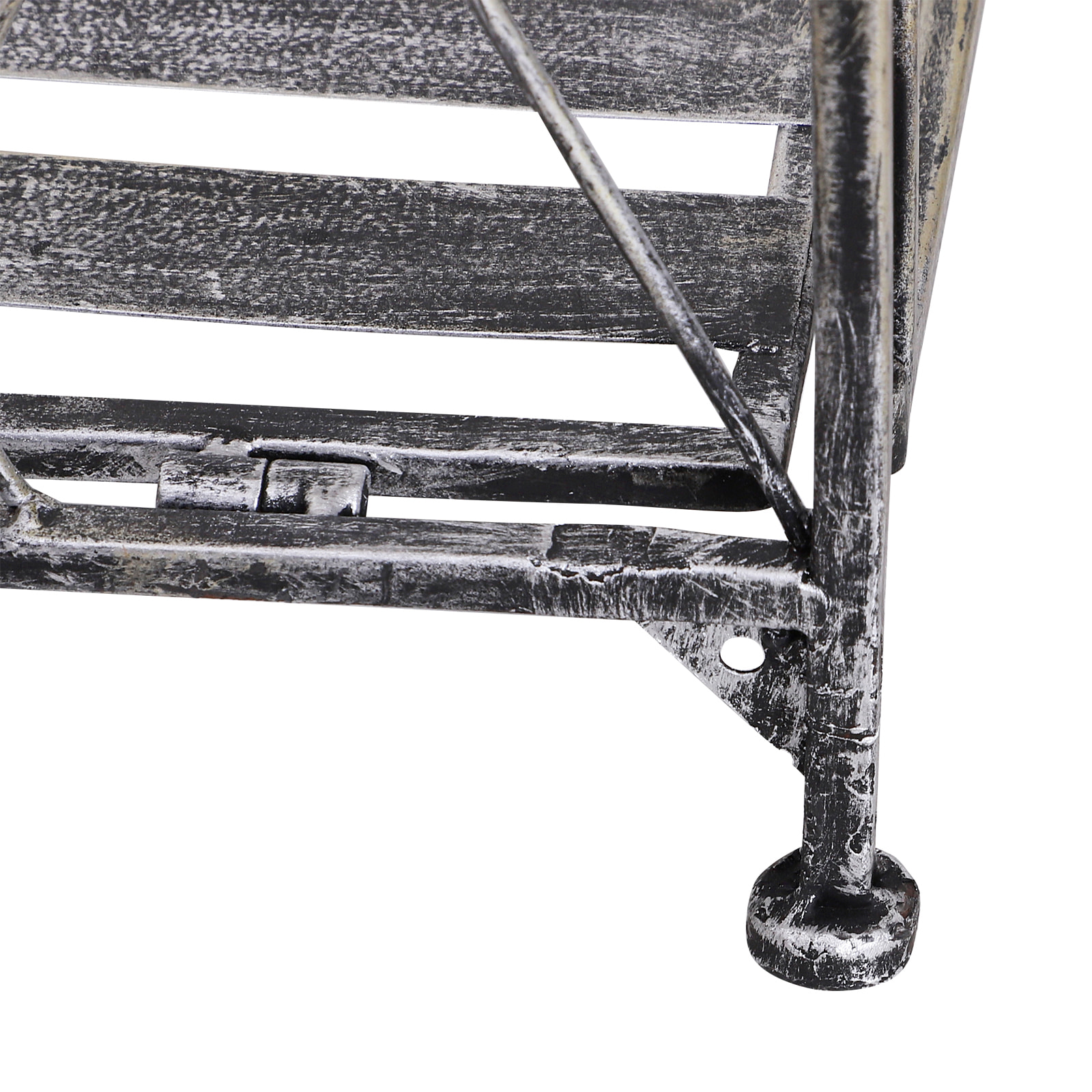 Estantería para Plantas Plegable Soporte para Plantas de 3 Niveles con Estructura de Metal Soporte para Macetas para Interior y Exterior Gris Plateado