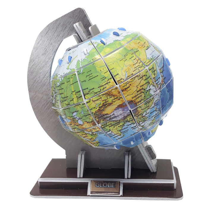 Puzzle 3D Globo terrestre 31 pezzi. 10,2x7,9x12,1 cm.