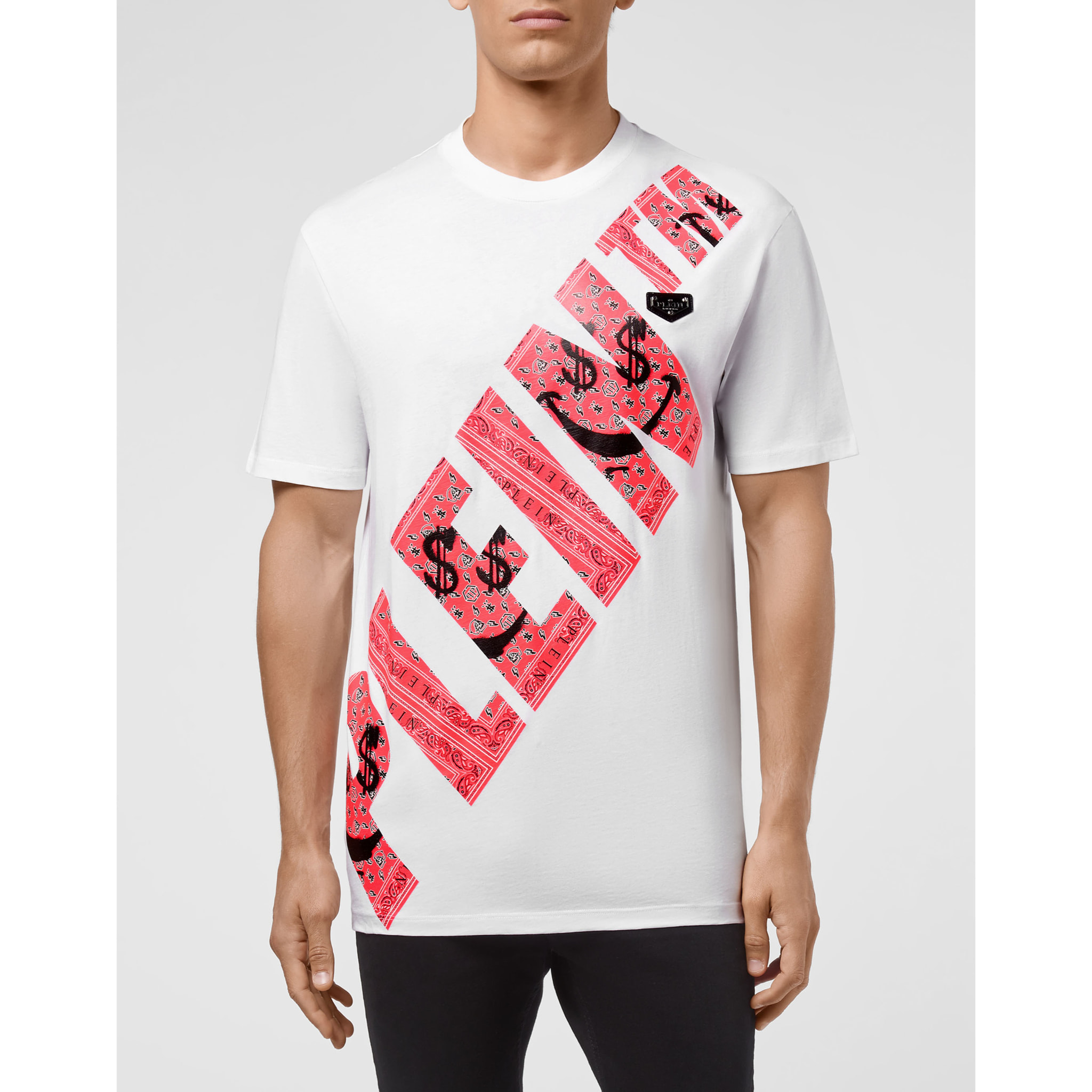 PHILIPP PLEIN T-shirt Round Neck SS Keep $miling