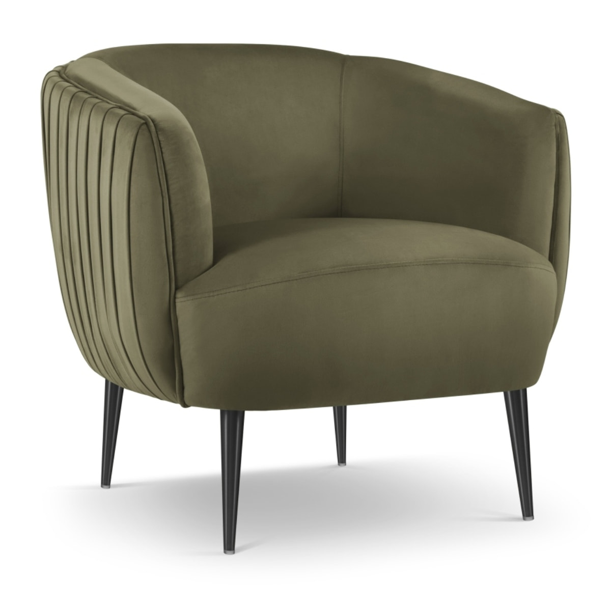 Fauteuil "Cyrille" en velours vert