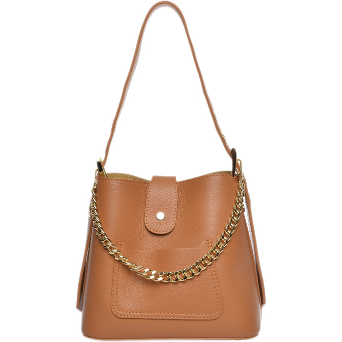 Borsa a mano Anna Luchini Cammello