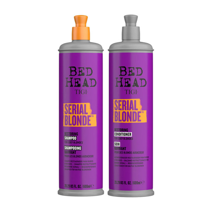 TIGI Kit Bed Head Serial Blonde Restoring Shampoo 600ml + Conditioner 600ml