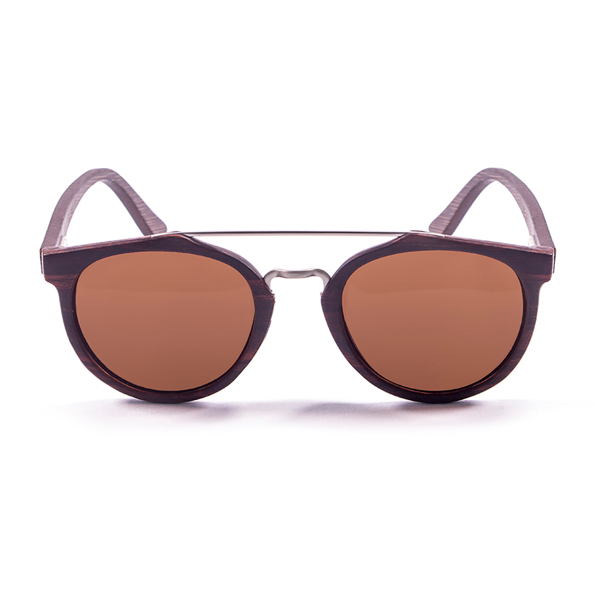 Gafas de sol OCEAN GUETHARY - Frente marrón mate con brazo marrón bambú / Marrón