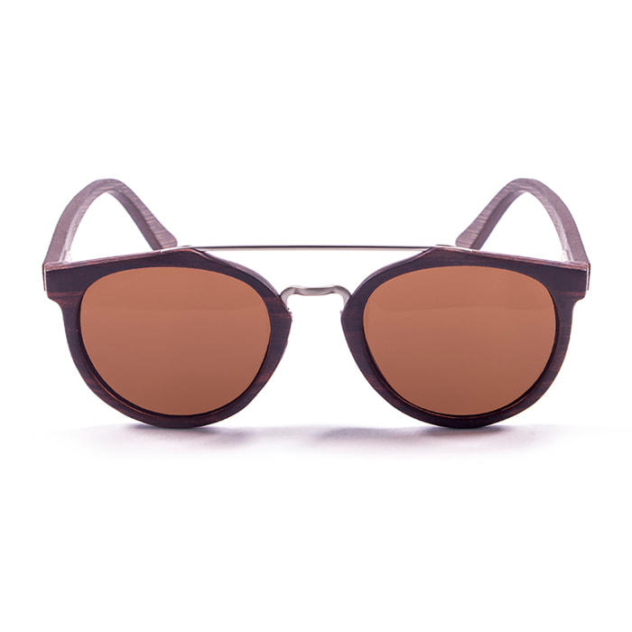 Gafas de sol OCEAN GUETHARY - Frente marrón mate con brazo marrón bambú / Marrón
