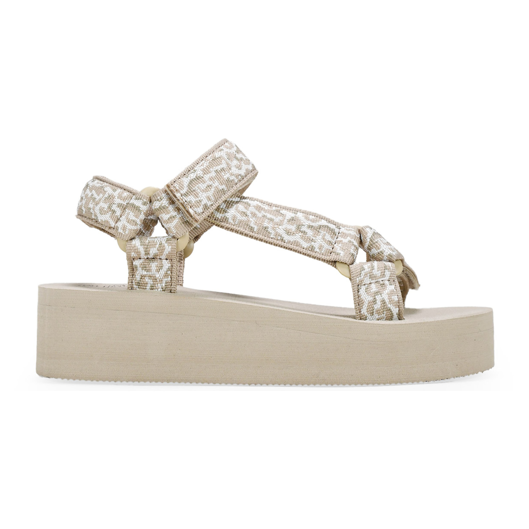 Sandalias deportivas con plataforma beige