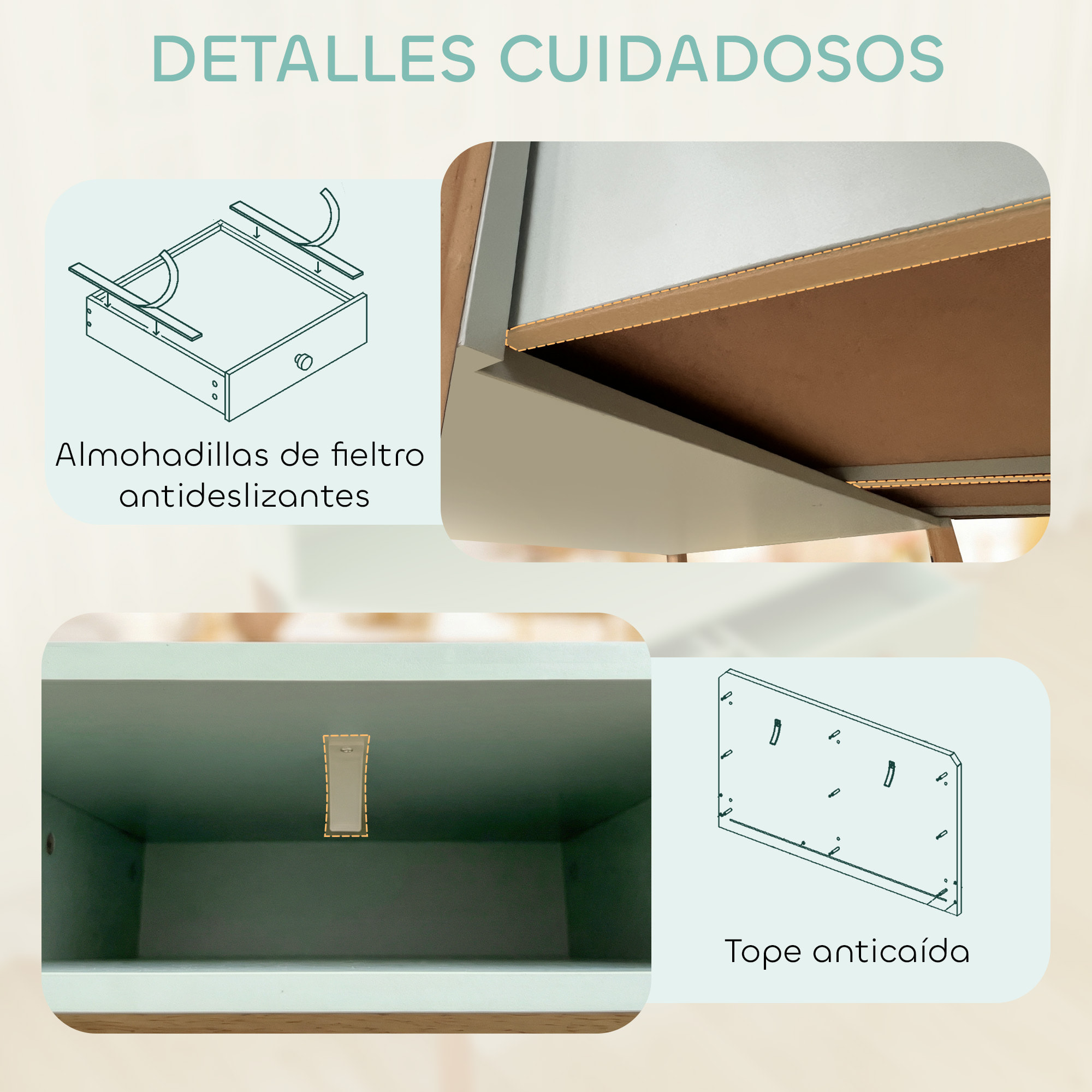 Escritorio Infantil, Mesa de Escritorio para Niños con 3 Compartimentos Abiertos y 2 Cajones, Patas de Madera, para Estudio, Entrada, Dormitorio, para Niños de 5-12 Años, 90x52x105 cm, Verde
