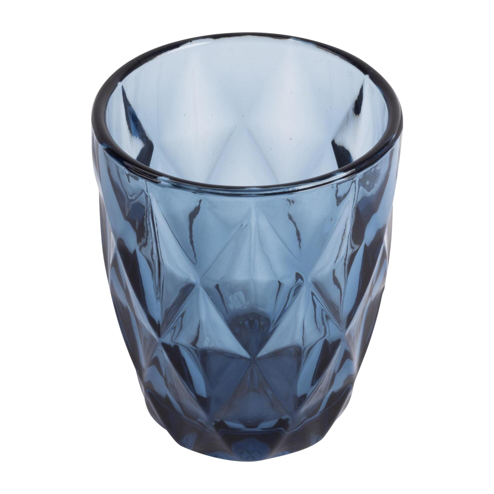 Juego de 4 vasos de cristal de 260cl azul san ignacio