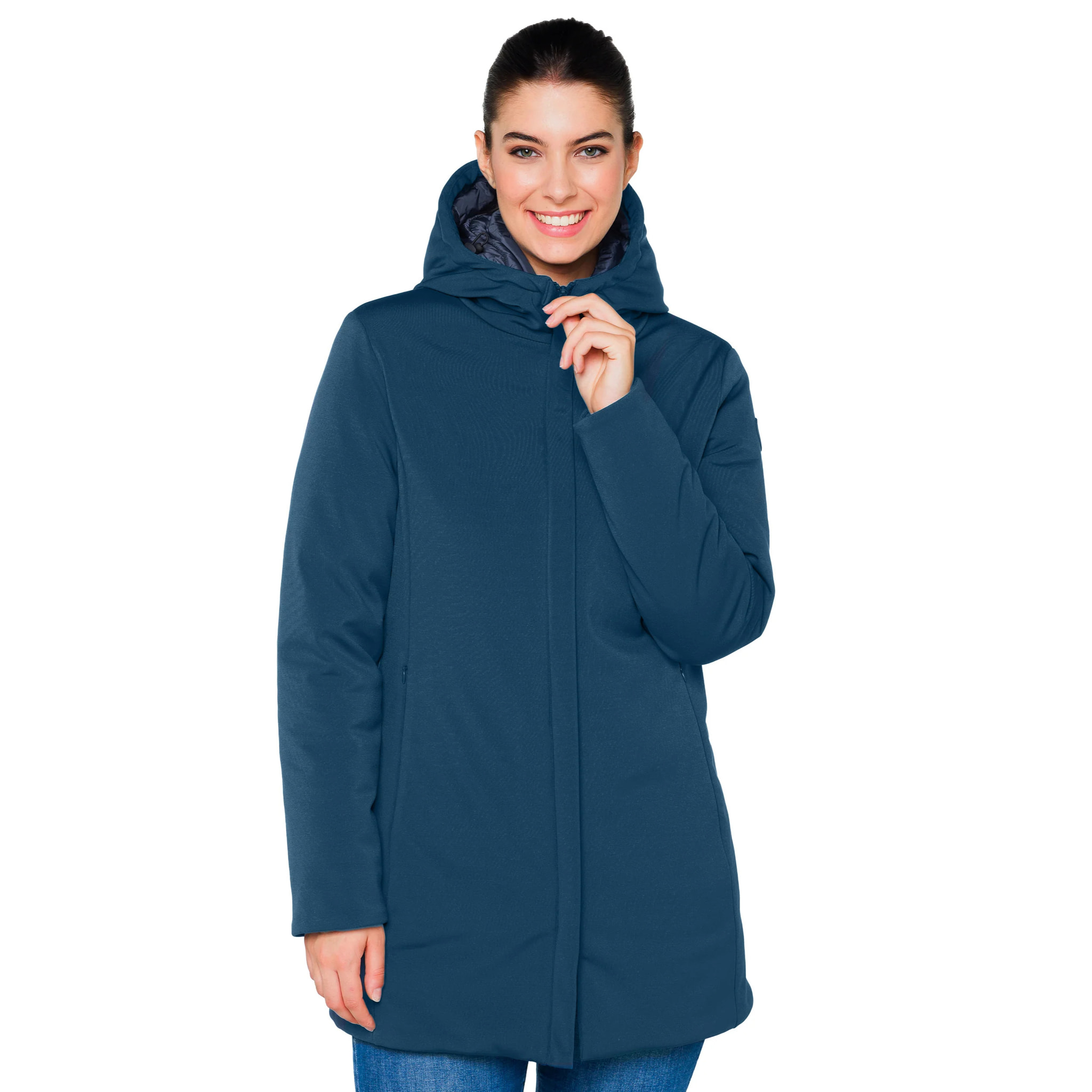 Parka JAQUELINE imbottito impermeabile blu chiaro