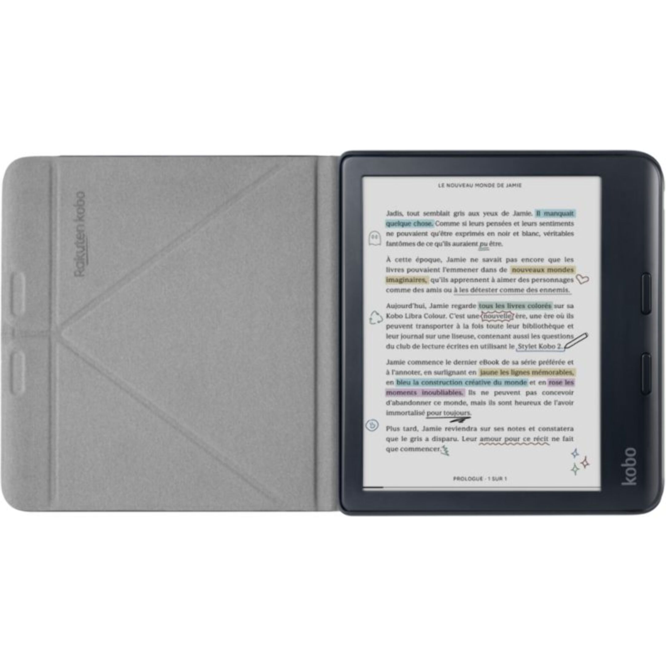 Pochette KOBO Libra Colour Sleepcover Noire
