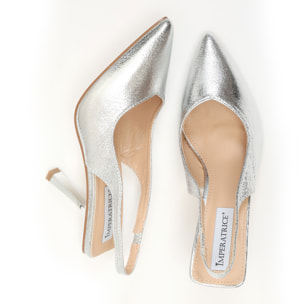 Dècolletè slingback in simil pelle