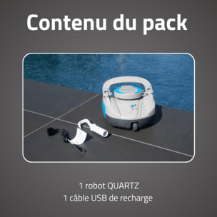 Bestway Robot piscine rechargeable Quartz - nettoyage fond plat - 10 m² max