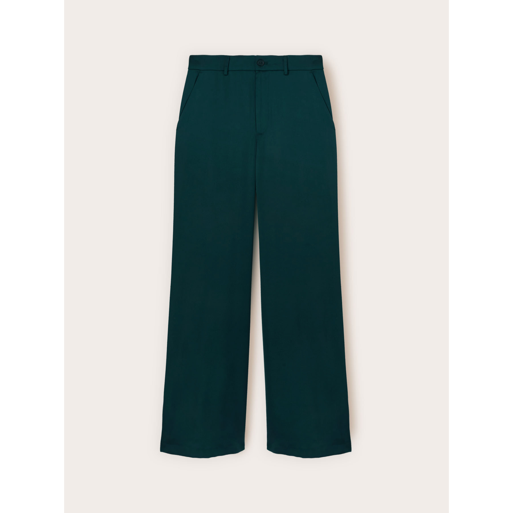 Motivi - Pantalones palazzo de satén - Verde