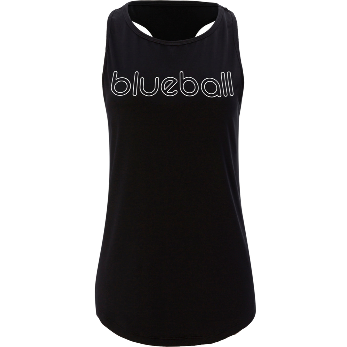 CAMISETA RUNNING SLIM MUJER SIN MANGAS BLUEBALL EN NEGRO