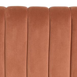 ARTHUR - Tête de lit rembourrée pour lits 160/180cm velours orange