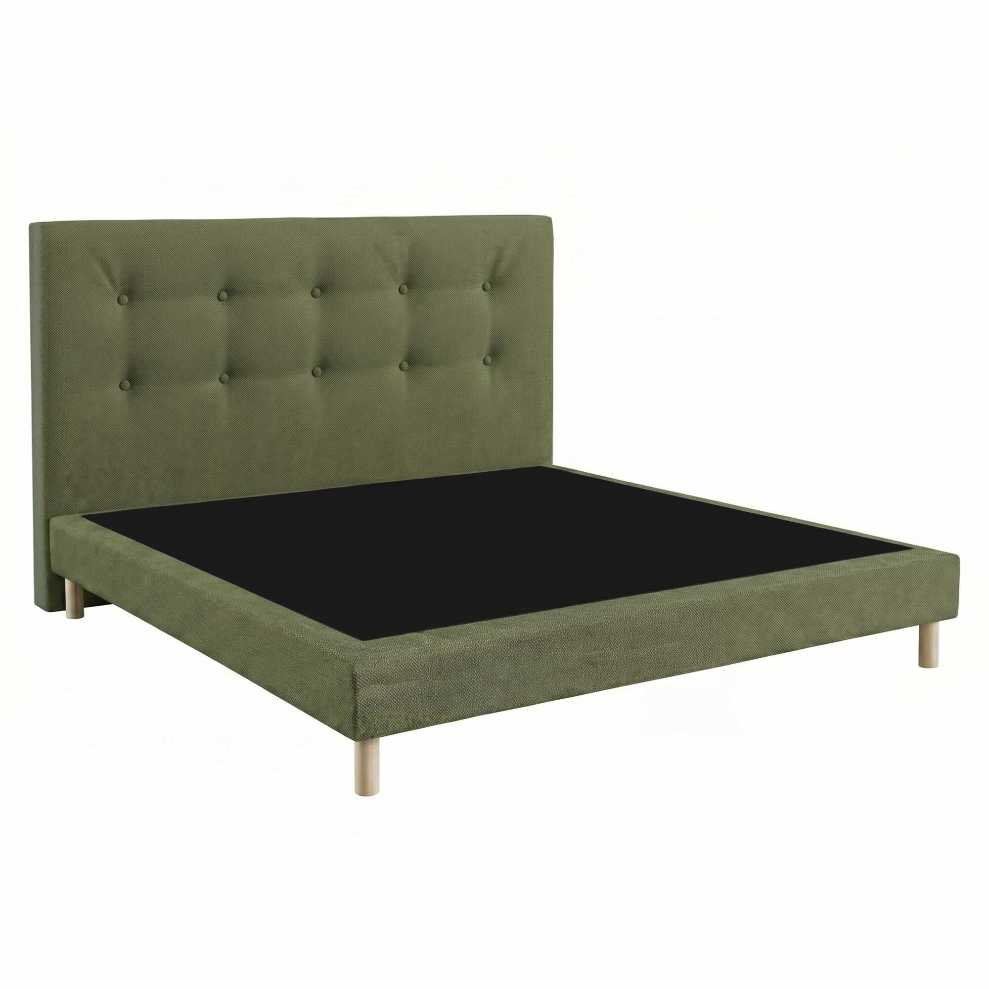 Sommier + tête de lit vert