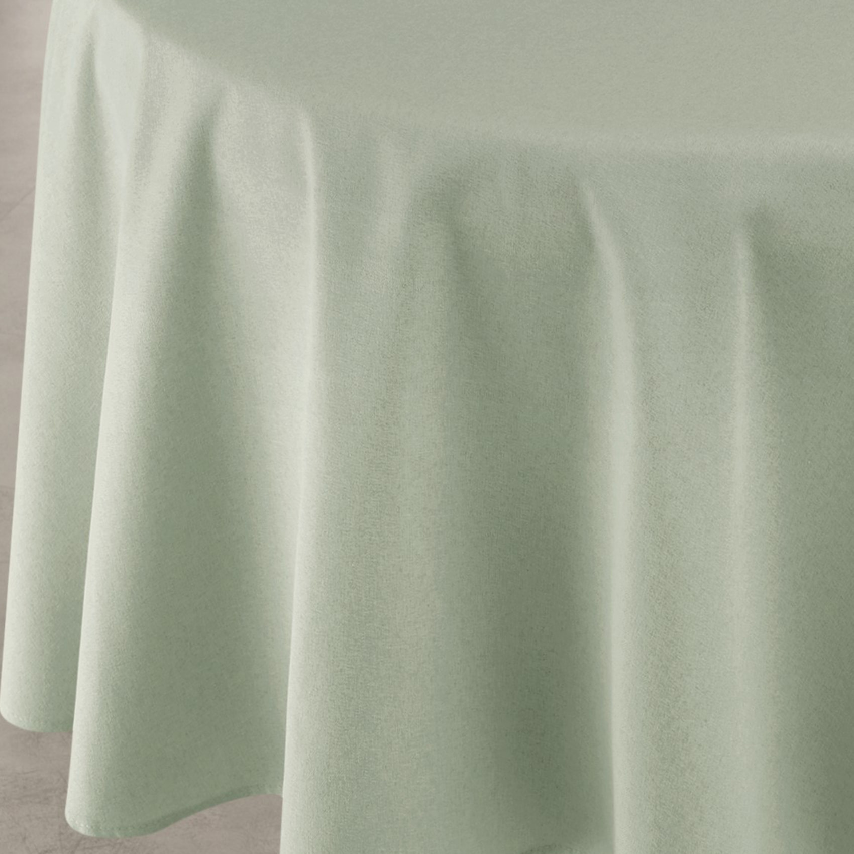 Nappe déperlante anti-taches  - Effet lin pour table ronde - Kaki