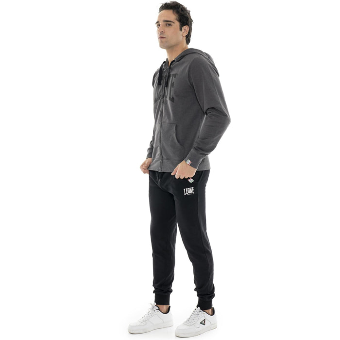 Pantalone sportivo invernale da uomo con polsino con logo piccolo "Basic"